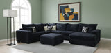 Texan Black 4-Piece Right Arm Facing (RAF) Sectional by New Era Innovations at Eve Furniture