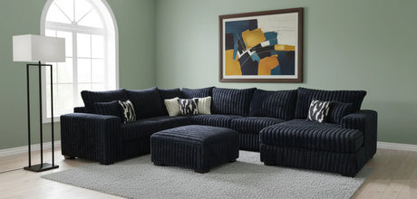 Texan Black 4-Piece Right Arm Facing (RAF) Sectional by New Era Innovations at Eve Furniture