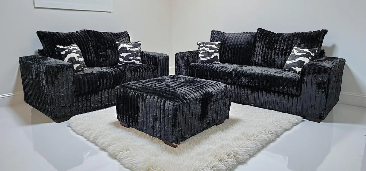 Texan Black Oversized Living Room Set by New Era Innovations at Eve Furniture
