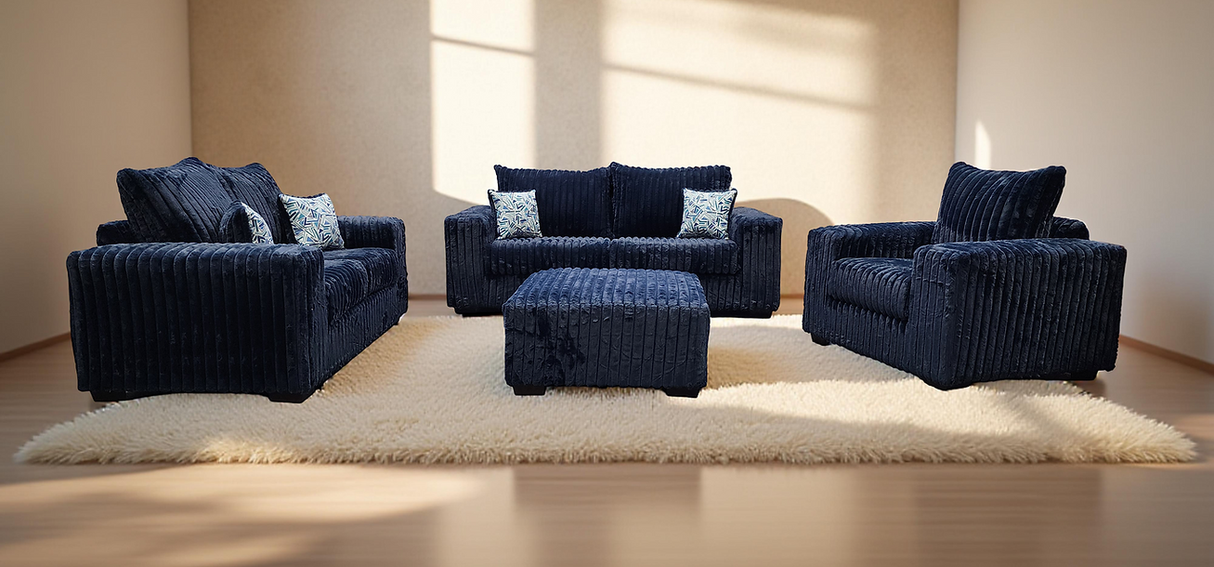 Texan Blue Oversized Living Room Set by New Era Innovations at Eve Furniture