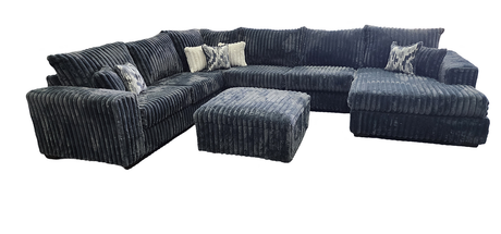 Texan Grey 4-Piece Right Arm Facing (RAF) Sectional by New Era Innovations at Eve Furniture