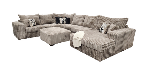 Texan Mocha 4-Piece Right Arm Facing (RAF) Sectional by New Era Innovations at Eve Furniture