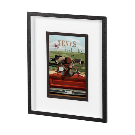 Texas Go USA (M) by Mercana Studio a Framed Art Print Matted under Glass by Mercana at Eve Furniture