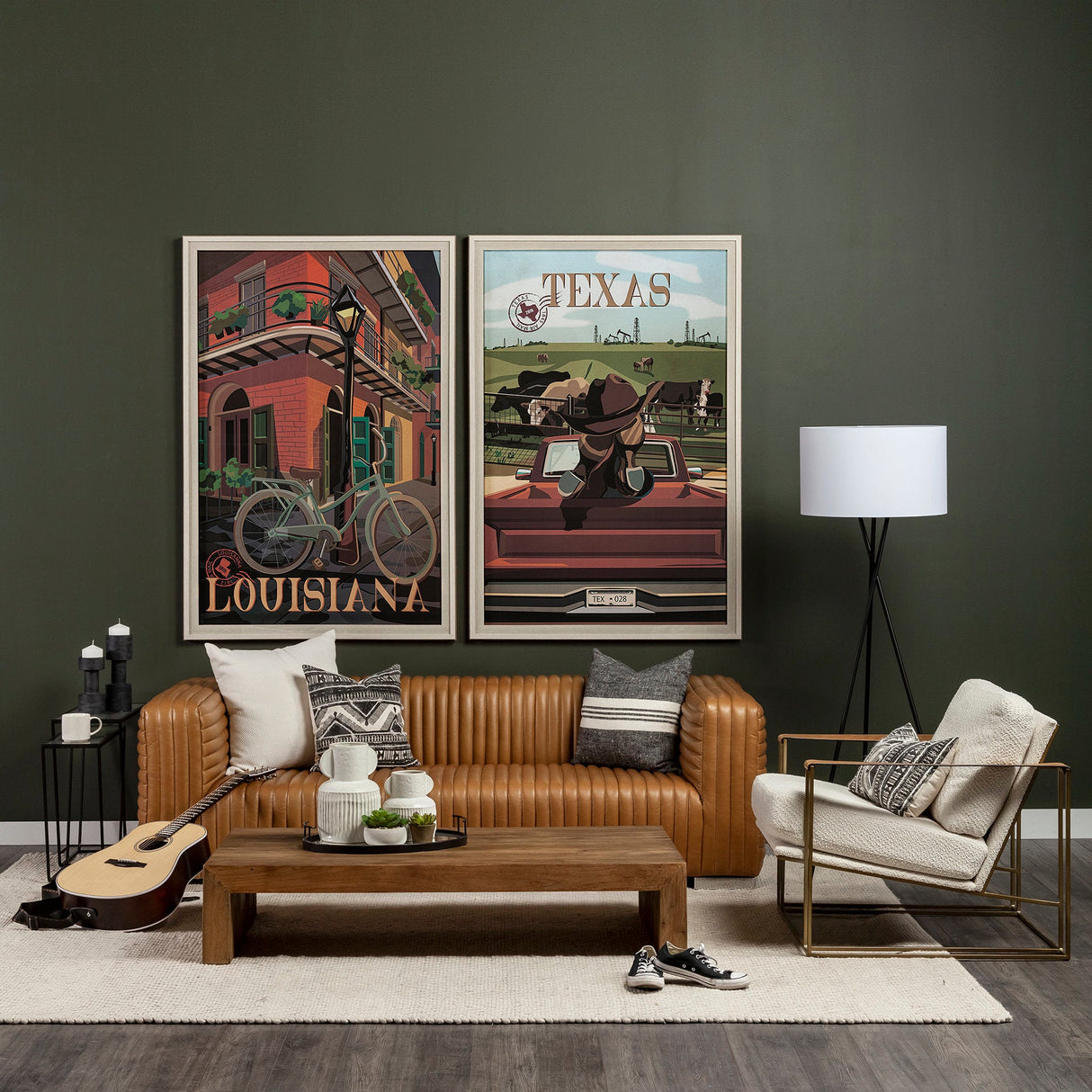 Texas Go USA (XL) by Mercana Studio a Hand Embellished Decograph Framed Art Print under Glass by Mercana at Eve Furniture