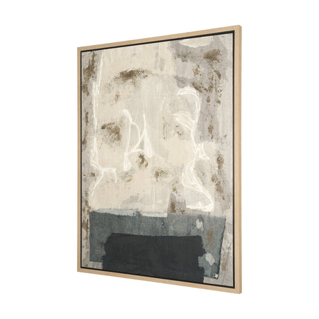 Textural Echo - Ash by Kristine Hegre Hand-Embellished Textured Framed Canvas Artwork by Mercana at Eve Furniture