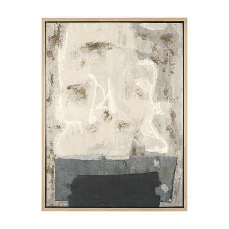 Textural Echo - Ash by Kristine Hegre Hand-Embellished Textured Framed Canvas Artwork by Mercana at Eve Furniture