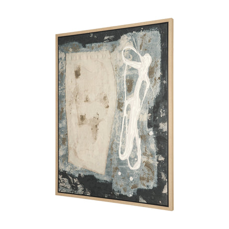 Textural Echo - Erosion by Kristine Hegre Hand-Embellished Textured Framed Canvas Artwork by Mercana at Eve Furniture