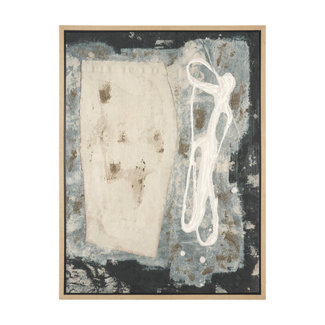 Textural Echo - Erosion by Kristine Hegre Hand-Embellished Textured Framed Canvas Artwork by Mercana at Eve Furniture