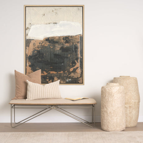 Textural Echo - Fragment by Kristine Hegre Hand-Embellished Textured Framed Canvas Artwork by Mercana at Eve Furniture