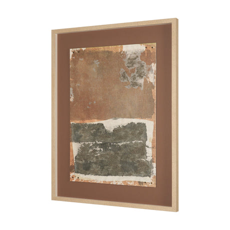 Textural Echo - Rust by Kristine Hegre Hand Embelished Textured Framed Artwork Matted under Glass by Mercana at Eve Furniture