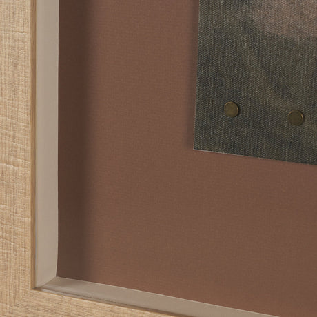 Textural Echo - Rust by Kristine Hegre Hand Embelished Textured Framed Artwork Matted under Glass by Mercana at Eve Furniture