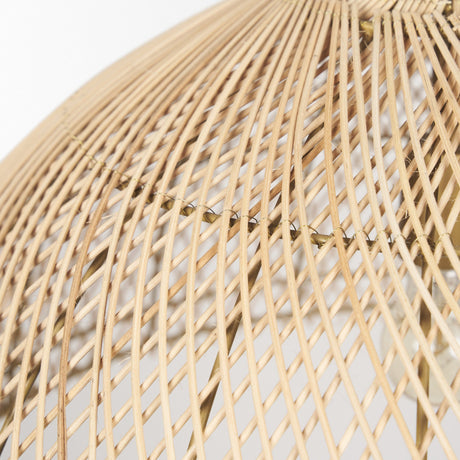 Thad 1-Light Natural Woven Rattan Dome Pendant by Mercana at Eve Furniture