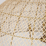 Thad 4-Light Natural Woven Rattan Dome Chandelier by Mercana at Eve Furniture