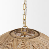 Thad 4-Light Natural Woven Rattan Foyer Chandelier by Mercana at Eve Furniture