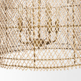 Thad 4-Light Natural Woven Rattan Foyer Chandelier by Mercana at Eve Furniture