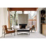 Thad Black Ottoman by MOES at Eve Furniture