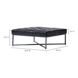 Thad Black Ottoman by MOES at Eve Furniture