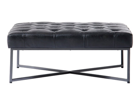 Thad Black Ottoman by MOES at Eve Furniture