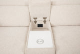 Thaddea White Power Sofa & Loveseat by Furniture of America at Eve Furniture