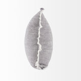 Thais Blue and Cream Fringed Decorative Pillow Cover by Mercana at Eve Furniture