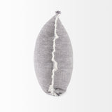 Thais Blue and Cream Fringed Pillow Cover w/Non-Allergen Filler, Set of 2 by Mercana at Eve Furniture