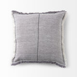Thais Blue and Cream Fringed Pillow Cover w/Non-Allergen Filler, Set of 2 by Mercana at Eve Furniture
