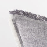 Thais Blue and Cream Fringed Pillow Cover w/Non-Allergen Filler, Set of 2 by Mercana at Eve Furniture