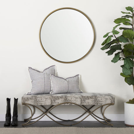 Thais Gray Fabric Fringed Decorative Pillow Cover by Mercana at Eve Furniture
