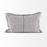 Thais Gray Fabric Fringed Decorative Pillow Cover by Mercana at Eve Furniture