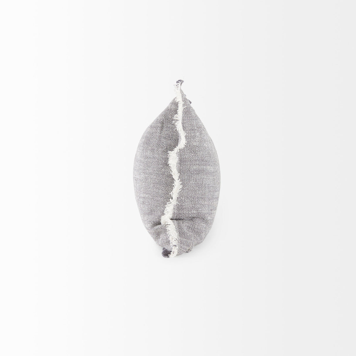 Thais Gray Fabric Fringed Decorative Pillow Cover by Mercana at Eve Furniture