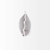 Thais Gray Fabric Fringed Decorative Pillow Cover by Mercana at Eve Furniture