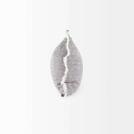 Thais Gray Fabric Fringed Decorative Pillow Cover by Mercana at Eve Furniture