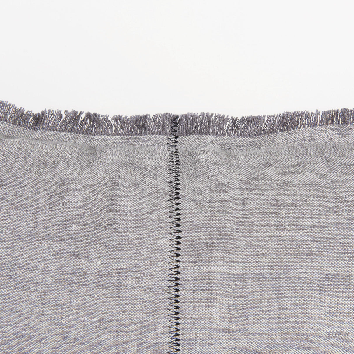 Thais Gray Fabric Fringed Decorative Pillow Cover by Mercana at Eve Furniture