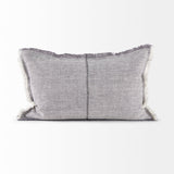 Thais Gray Fabric Fringed Pillow Cover w/Down Filler, Set of 2 by Mercana at Eve Furniture