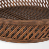 Thala Medium Brown Round Wicker Tray (Set of 2) by Mercana at Eve Furniture