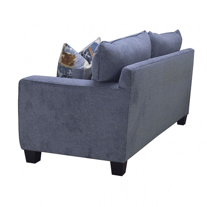 Thame Blue Loveseat by Furniture of America at Eve Furniture