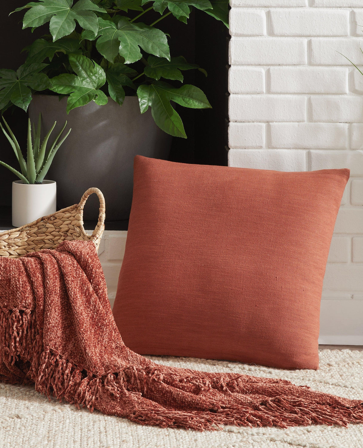 Thaneville Rust Pillow (Set of 4) by Ashley at Eve Furniture