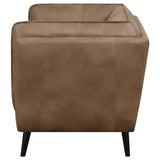 Thatcher Upholstered Button Tufted Loveseat Brown