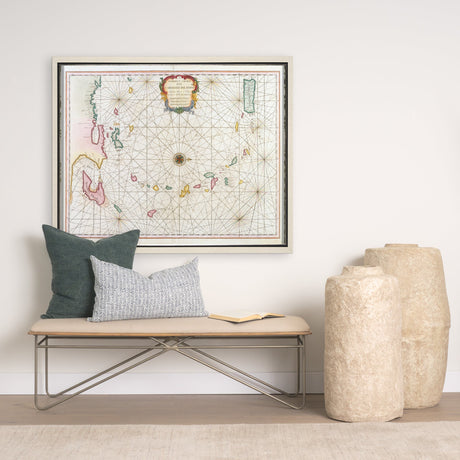 The Caribbean Islands, 1715-1750 by Mercana Studio a Hand Embellished Textured Framed Art Print by Mercana at Eve Furniture
