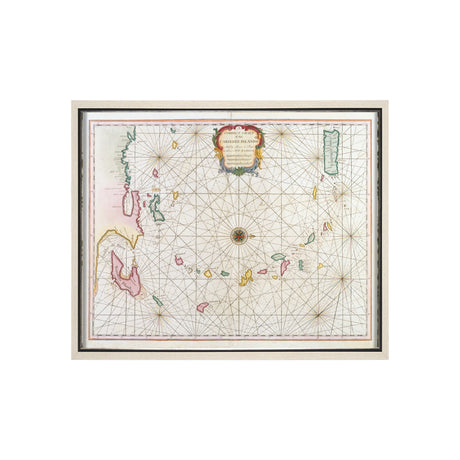 The Caribbean Islands, 1715-1750 by Mercana Studio a Hand Embellished Textured Framed Art Print by Mercana at Eve Furniture
