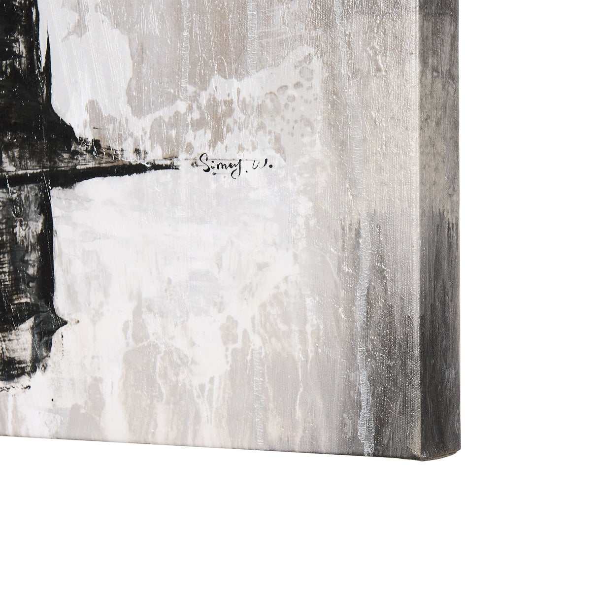 The Fog II by Mercana Studio a Hand Embellished Textured Canvas by Mercana at Eve Furniture