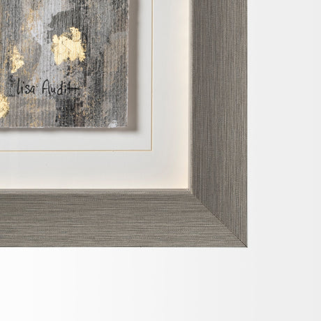 The Forest IV Neutral by Mercana Studio Hand Embellished Textured Framed Art Print Matted under Glas by Mercana at Eve Furniture
