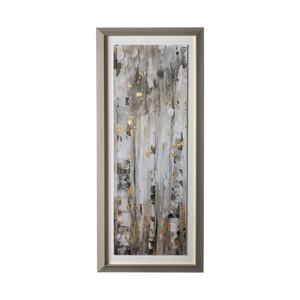 The Forest IV Neutral by Mercana Studio Hand Embellished Textured Framed Art Print Matted under Glas by Mercana at Eve Furniture