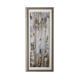 The Forest IV Neutral by Mercana Studio Hand Embellished Textured Framed Art Print Matted under Glas by Mercana at Eve Furniture