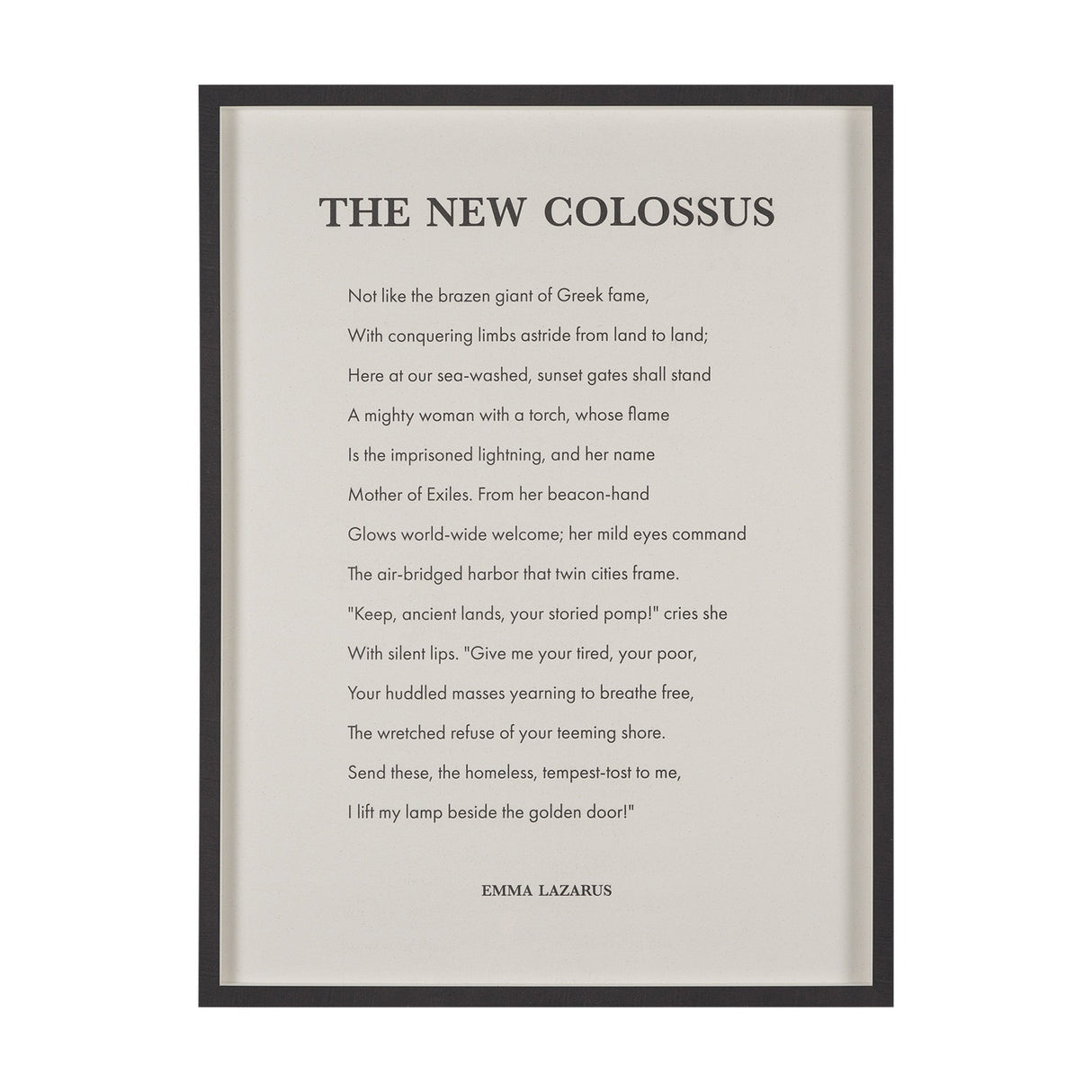 The New Colossus by Mercana Studio a Hand Embellished Framed Art Print Matted under Glass by Mercana at Eve Furniture