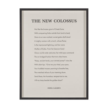 The New Colossus by Mercana Studio a Hand Embellished Framed Art Print Matted under Glass by Mercana at Eve Furniture