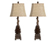 The Standing Pinecone Brown Table Lamp (Set of 2) by Crestview at Eve Furniture