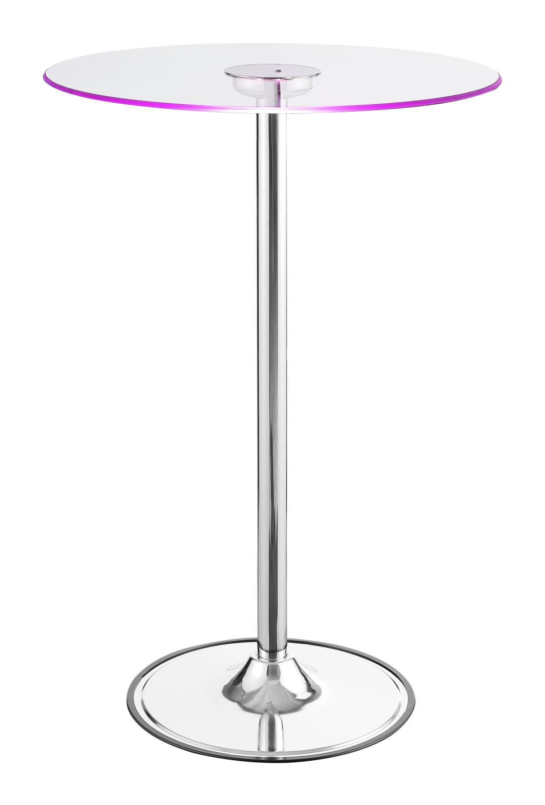 Thea Chrome/Clear LED Bar Table by Coaster at Eve Furniture