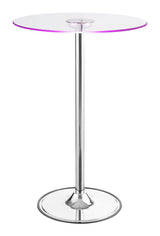 Thea Chrome/Clear LED Bar Table by Coaster at Eve Furniture