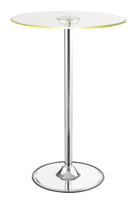 Thea Chrome/Clear LED Bar Table by Coaster at Eve Furniture